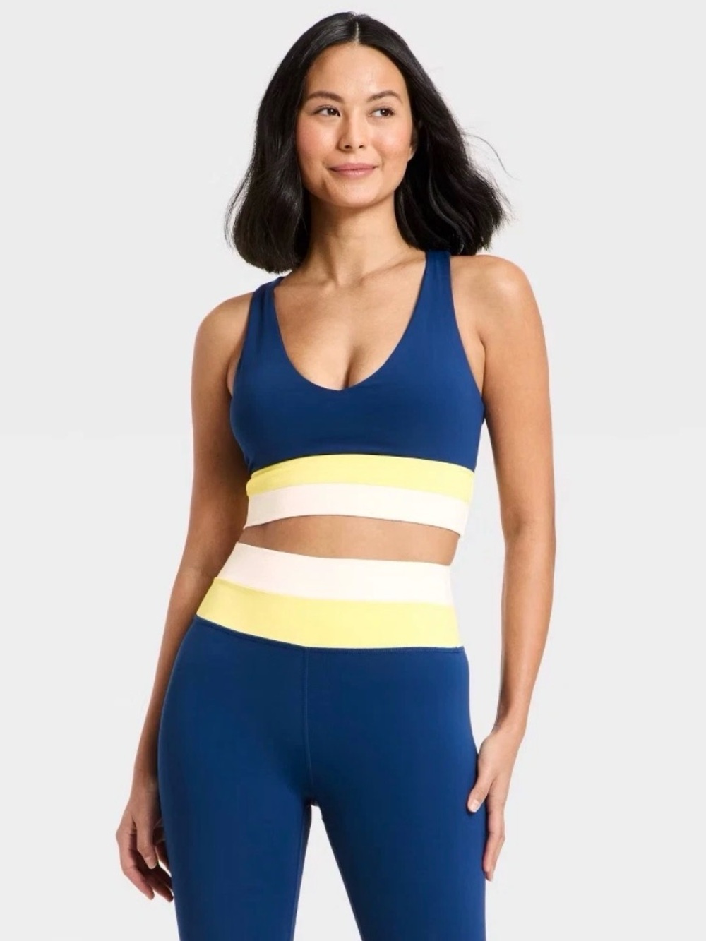 JoyLab Women's Colorblock Moisture Wicking Longline Sports Bra XXS